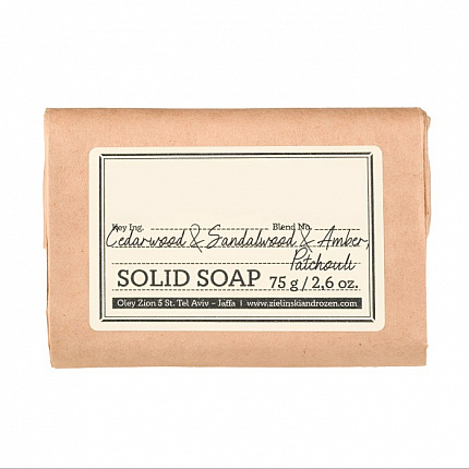 Мыло твердое Cedarwood & Sandalwood & Amber, Patchouli 75г